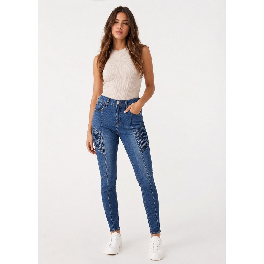 Articles of Society Skinny Crop Jeans Womens 27 Blue Moto